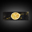 Panoramic Lemon painting Print, Food Kitchen Wall Art, Dining Room Decor, Horizontal Wall Art, Lemon Art, Lemon Home Decor, Kitchen Painting