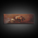 Gothic Flowers Still Life, Skull Painting Canvas Print, Goth Decor, Witchy Wall Art, Witchy Decor, Witchy Gift Idea, Dark Academia Art