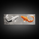 Koi Fish Painting Print, Panoramic Wabi Sabi Wall Art, Horizontal Art, 24x72 Art, Oversized Wide Wall Art, Koi Fish Wall Art