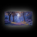The Path Through The Forest, Framed Canvas Print, Fantasy Landscape Painting, Wood Framed Home Decor, Above Sofa Living Room Wall Art