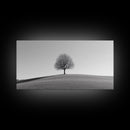 Loneliness - Framed Canvas Print Ready To Hang Wall Art - Thought Provoking Art - Moody Wall Art - Moody Painting - Black and White Dead Tree Art