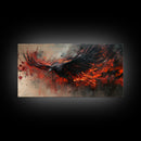 Vibrant Phoenix Wall Art Print, Framed Canvas, Phoenix Poster, Mythical Print, Phoenix Art Print, Fantasy Wall Art, Wall Art Print