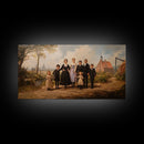 Dutch Family Painting Canvas Print, Funky Wall Art, Dutch Family Wall, Dutch Style Art