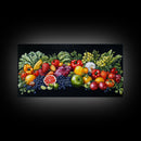 Fruits and Vegetables Wall Art Canvas Print, Kitchen Decor, Kitsch Decor, Kitchen Wall Art, Dining Room Decor, Modern Farmhouse Kitchen Art