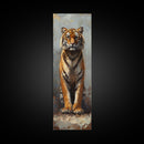 Majestic Tiger Painting Framed Canvas Print, Animal Wall Art, Rustic Decor Above Sofa Art, Bedroom Art Living Room Art Christmas