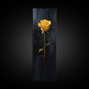 Golden Rose Painting Framed Canvas Print Elegant Art Nouveau Flower Decor, Rose Painting, Yellow Flower Canvas, Living Room Botanical Prints