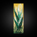 Mosaic Agave Plant Framed Canvas Print Botanical Prints Green Wall Art Rustic Decor Whimsical Art Kitchen Decor