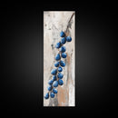 Framed Canvas Print Blueberries Still Life Painting Rustic Wall Art Botanical Prints Food Review Kitchen Art