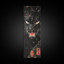 Canvas Print of Fierce Panther with Intense Stare, Dark Romance Painting, Gothic Home Decor, Chicano Art, Edgy Wall Art, Wild Spirit