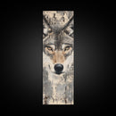 Canvas Print of Wolf Eyes Close-Up, Moody Art, Above Couch Art, Rustic Wall Art, Therapy Art, Wildlife Inspired