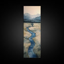Framed Canvas Print Nature-Inspired Marsh Painting Landscape Painting Wabi Sabi Art Guest Room Art Rustic Decor Perfect Above Sofa Accent