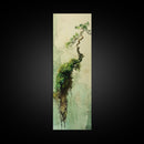 Framed Canvas Print Wabi Sabi Botanical Art Mossy Tree Artwork Unique Nature Decor Tall Skinny Art Wabi Sabi Wall Art Living Room Accent