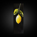 Minimalist Lemon Art Botanical Print on Black Canvas, Framed Option Available, Living Room Decor, Citrus Art, Modern Kitchen Wall Art