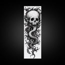 Cosmic Horror Wall Art Framed Canvas Print, Skull Art, Skull Painting Print, Skull Wall Art, Halloween Decor