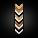 Retro Chevrons Wall Art - Framed Canvas Print - Mid Century Modern Wall Art - Unique Home Decor - Tall Narrow Art - Skinny Art