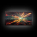 Explosion of Stars, Scifi Art, Galaxy Universe Print, Ready To Hang Canvas Print, Framed Canvas Wall Art, Living Room Wall Decor