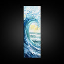 Ocean Wave Painting Canvas Print Coastal Landscape Art Nautical Wall Art Blue Green Wall Art Above Sofa Art Gift Nautical Decor