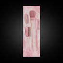 Hairbrushes And Combs Framed Canvas Print Light Pink Wall Art Minimalist Art Long Narrow Wall Art Tall Skinny Art Gift Idea