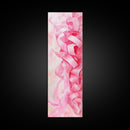 Pink Ribbons Canvas Print Abstract Feminine Wall Art Whimsical Vertical Decor Skinny Boho Gift Idea Light Pink Aesthetic
