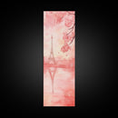 Eiffel Tower Reflection Pink Cherry Blossom Canvas Print Paris Wall Art Romantic Landscape Long Narrow Above Bed Vertical Art