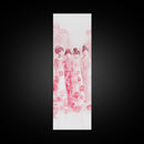 Dreamy Cherry Blossom Dresses Framed Canvas Print, Light Pink Wall Art, Botanical Prints, Whimsical Art, Above Sofa or Bedroom Decor