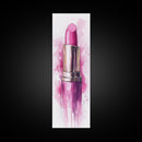Bold Pink Lipstick Framed Canvas Print Feminine Modern Wall Art Beauty Decor Moody Pink Abstract Painting Bedroom Art Gift Idea