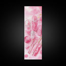 Pastel Pink Beauty Tools Canvas Print Feminine Wall Art Light Pink Bathroom Decor Makeup Lover Rustic Vertical Artwork Girly