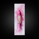 Classic Pink Lipstick Canvas Print Feminine Wall Art Makeup Lover Gift Light Pink Rustic Decor Vertical Artwork Girly Aesthetic