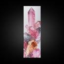 Rose Quartz Gem Canvas Print Gemstone Watercolor Art Unique Bedroom Decor Crystal Lover Light Pink Wall Art Gift Idea