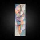 Geometric Abstract Framed Canvas Print Pastel Colorful Wall Art Matisse Inspired Decor Living Room Art Modern Home Accent