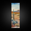Canvas Print Desert Cactus Wall Art, Rustic Landscape Artwork, Southwest Farmhouse Decor, Bedroom Art, Gift Idea for Her