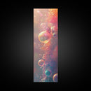 Ethereal Bubble Abstract Framed Canvas Print in Soft Pastels, Light Pink Wall Art Ideal for Bedroom or Contemporary Spaces