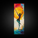 Sunset Dance Painting Canvas Print Boho Art Vibrant Sunset Colors Vertical Artwork Coastal Cowgirl Wall Art Gift Idea
