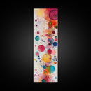 Colorful Abstract Dots Canvas Print Whimsical Art Modern Wall Decor Playful Vertical Art Gift Idea Light Pink Wall Art