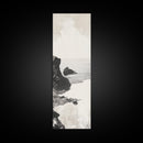 Tranquil Coastal Rocks Canvas Print Nautical Wall Art Minimalist Art Seascape Art Bedroom or Living Room Rustic Coastal Decor Piece
