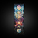 Galactic Chakra Canvas Print With Sacred Geometry Art, Wabi Sabi Inspired, And Therapy Art For Bedroom Or Meditation Spaces