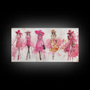 Fashion Sketch Canvas Print Pink Wall Art Whimsical Decor Fashionista Gift Idea Artistic Living Room Accent Modern Feminine Aesthetic