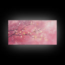 Light Pink Cherry Blossom Canvas Print | Cherry Blossom Painting | Sakura Wall Art | Nature Inspired Art | Bedroom Above Bed Decor