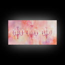 Elegant Chandeliers Canvas Print Romantic Lighting Artwork Pink Orange Wall Art Living Room Aesthetic Rustic Home Decor Artwork