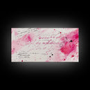Abstract Lettering Canvas Print Pink Graffiti Wall Art Modern Living Room or Dorm Decor Bold Aesthetic Artwork Contemporary Gift Idea