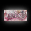 Regal Crown Painting Framed Canvas Print Goddess Art Print Pink Abstract Art Light Pink Wall Art Bedroom Decor Unique Gift Idea