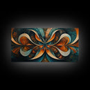 Butterfly Abstract Framed Canvas Print, Geometric Wall Art Moody Modern Decor, Sacred Geometry Artwork Idea Horizontal Living Room Design