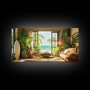 Surfside View Canvas Print Coastal Cowgirl Wall Art Tropical Beach Room Decor Nautical Wall Art Living Room Art Farmhouse Art Gift Idea
