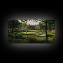 Green Golf Landscape Canvas Print Panoramic Rustic Decor Above Sofa Art Horizontal Artwork Gift Idea Living Room Wall Art