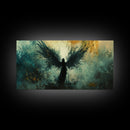 Abstract Angel Canvas Print Featuring Moody Art and Dark Angels Wall Art Stunning Vertical Art for Rustic or Minimalist Decor