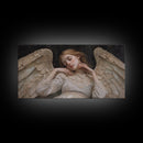 Sleeping Angel Peace Canvas Print Featuring Angel Art Prints and Wabi Sabi Art Perfect Bedroom Wall Art Above Bed Wall Decor