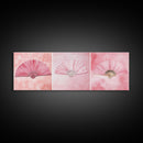 Trio of Elegant Fans Canvas Print, Minimalist Boho Pink Artwork, Oriental Fan Wall Art for Bedroom, Light Pastel Wall Decor Idea