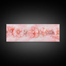 Cherry Blossom Canvas Print with Delicate Pearl Accents, Romantic Light Pink Wall Art for Bedroom or Coastal Wedding Decor