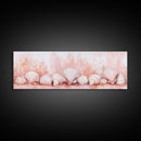 Coastal Shell Art Canvas Print Featuring Light Pink and Orange Pastel Hues, Beach House Decor, Nautical Wall Art for Living Room