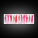 Pink Abstract Art Framed Canvas Print Featuring Lip Gloss Collection, Feminine Living Room Artwork, Boho Dorm Decor Gift Idea